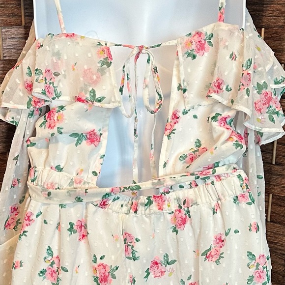 NWT Topshop white/pink floral romper - Picture 4 of 9